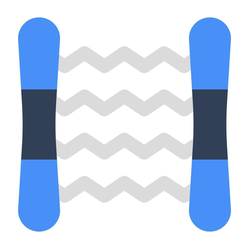 Conceptual flat design icon of stretching tool vector