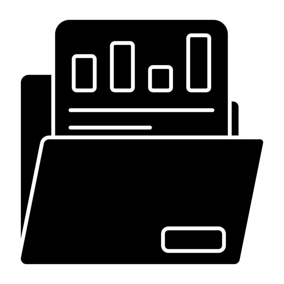 Editable design icon of business folder vector