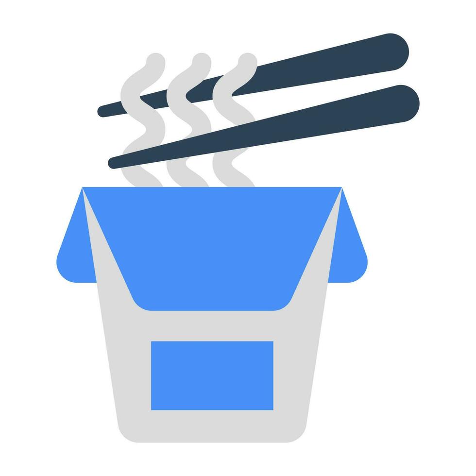 A yummy icon of instant noodles vector