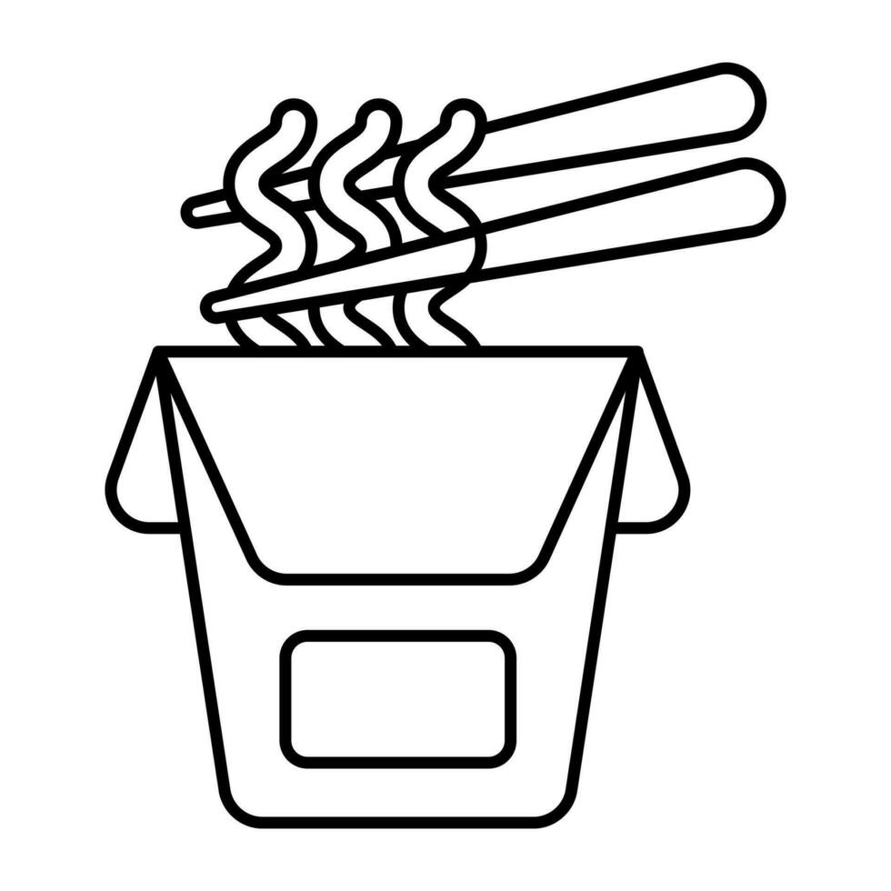 A yummy icon of instant noodles vector