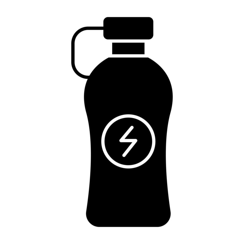 un ícono de diseño editable de una botella de agua vector