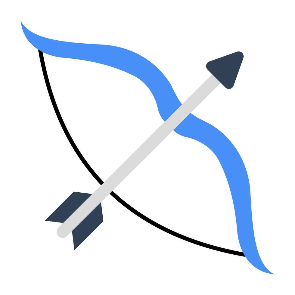 Board with archery arrow showcasing hitting game vector