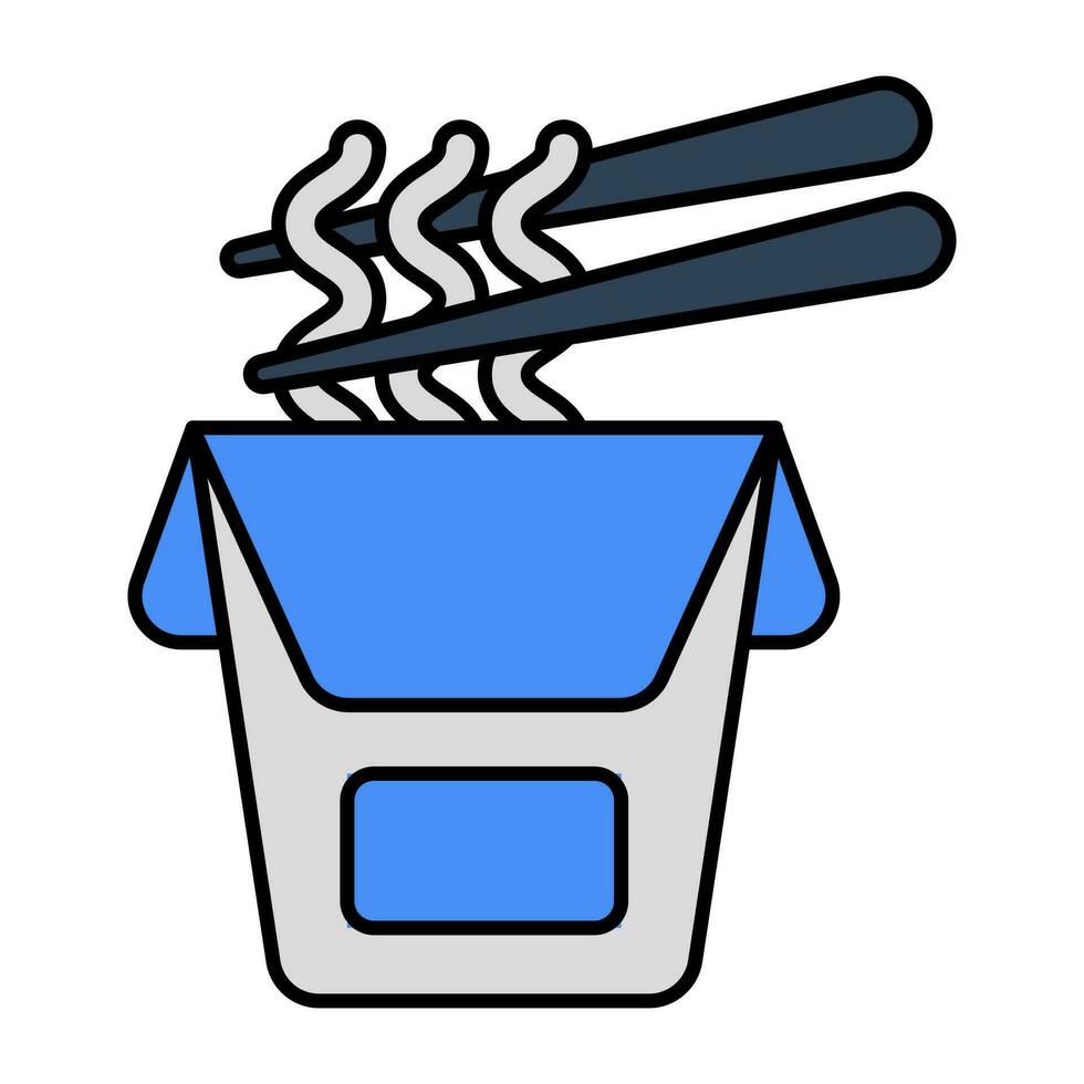 A yummy icon of instant noodles vector