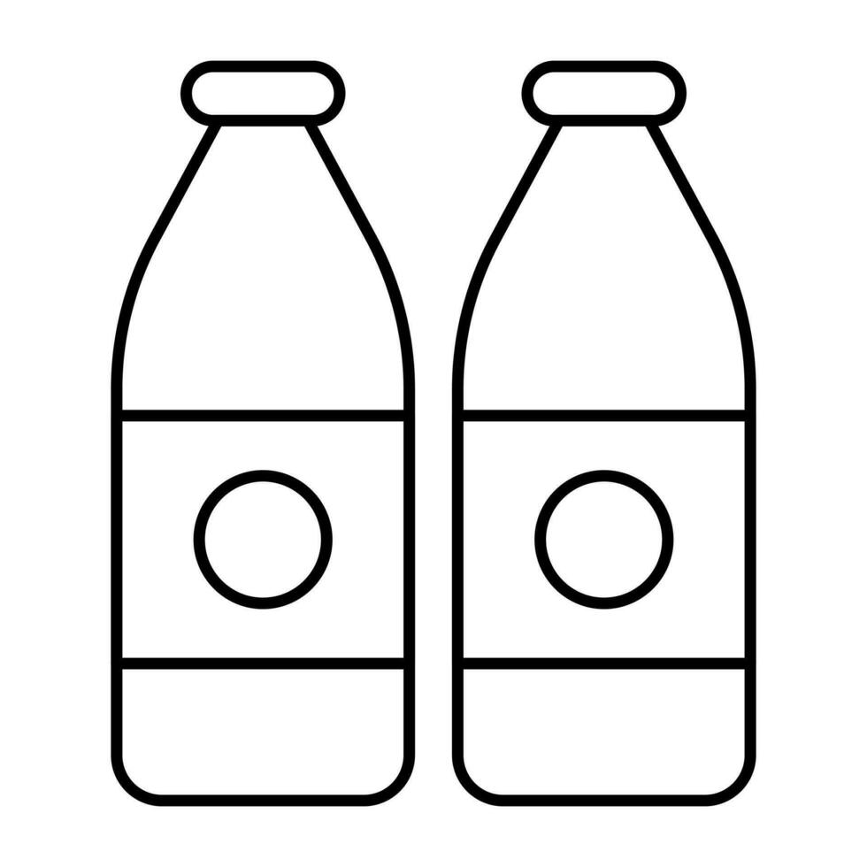 An icon design of milk bottles vector