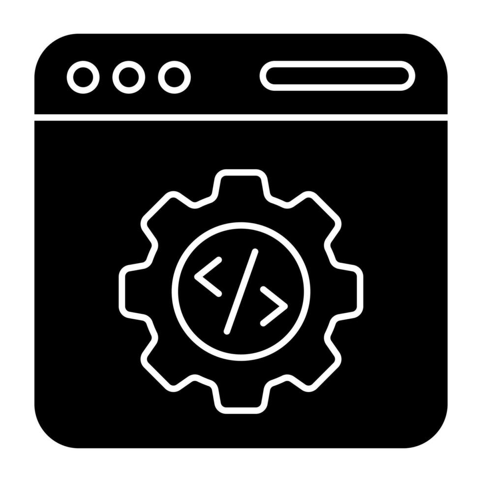 Unique design icon of web coding vector
