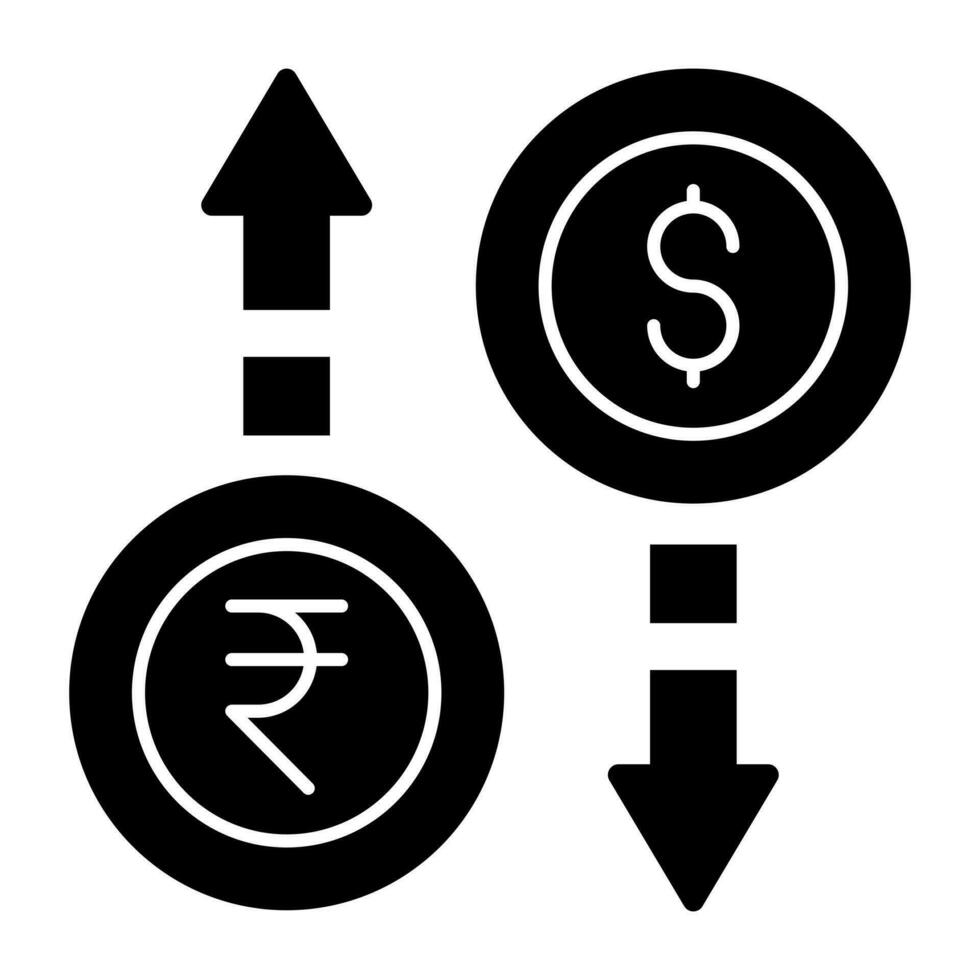 Conceptual design icon of currency exchange vector