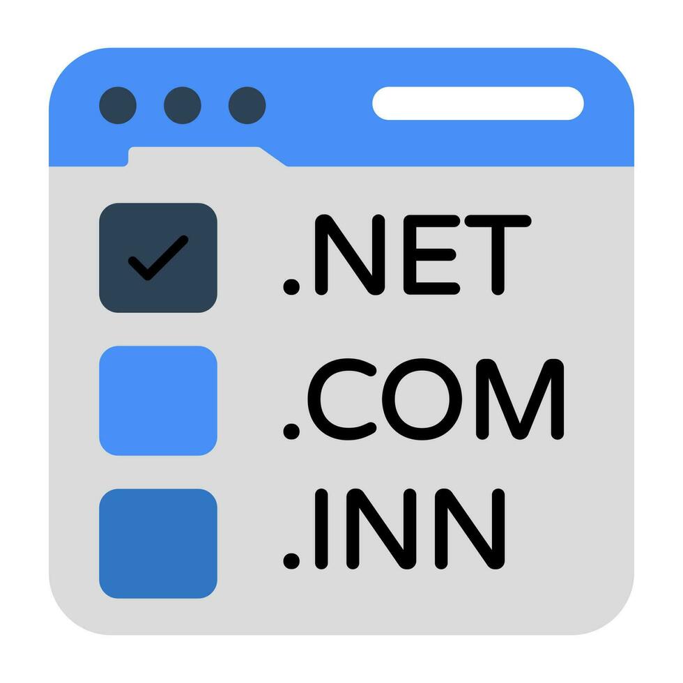 An icon design of web domains vector