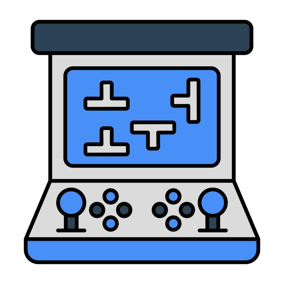 Arcade machine icon, editable vector