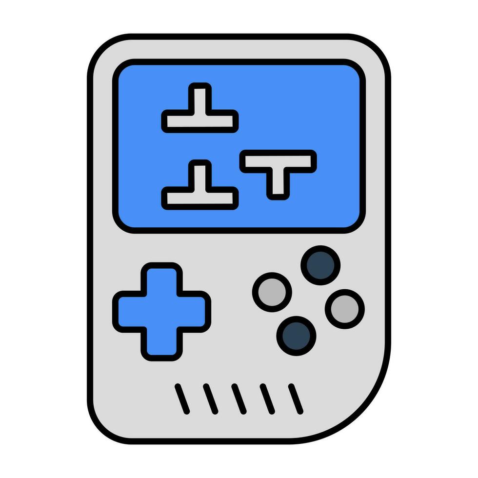 Brick game icon, editable vector