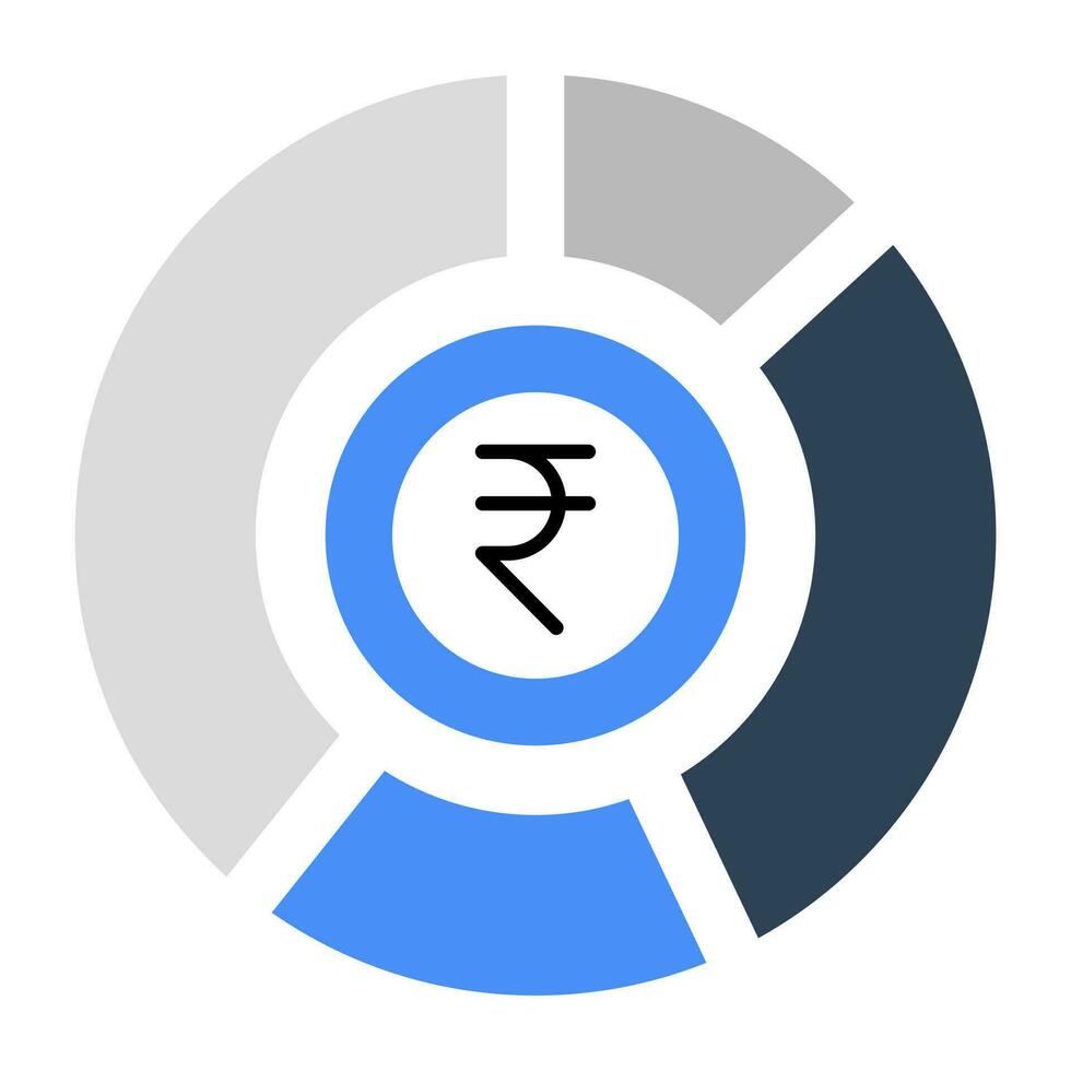 A unique design icon of financial chart vector