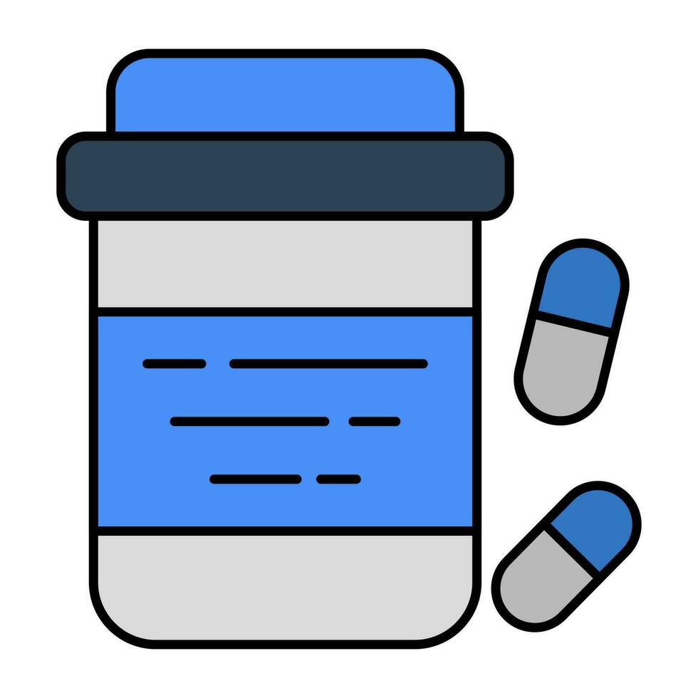 A unique design icon of pills bottle vector