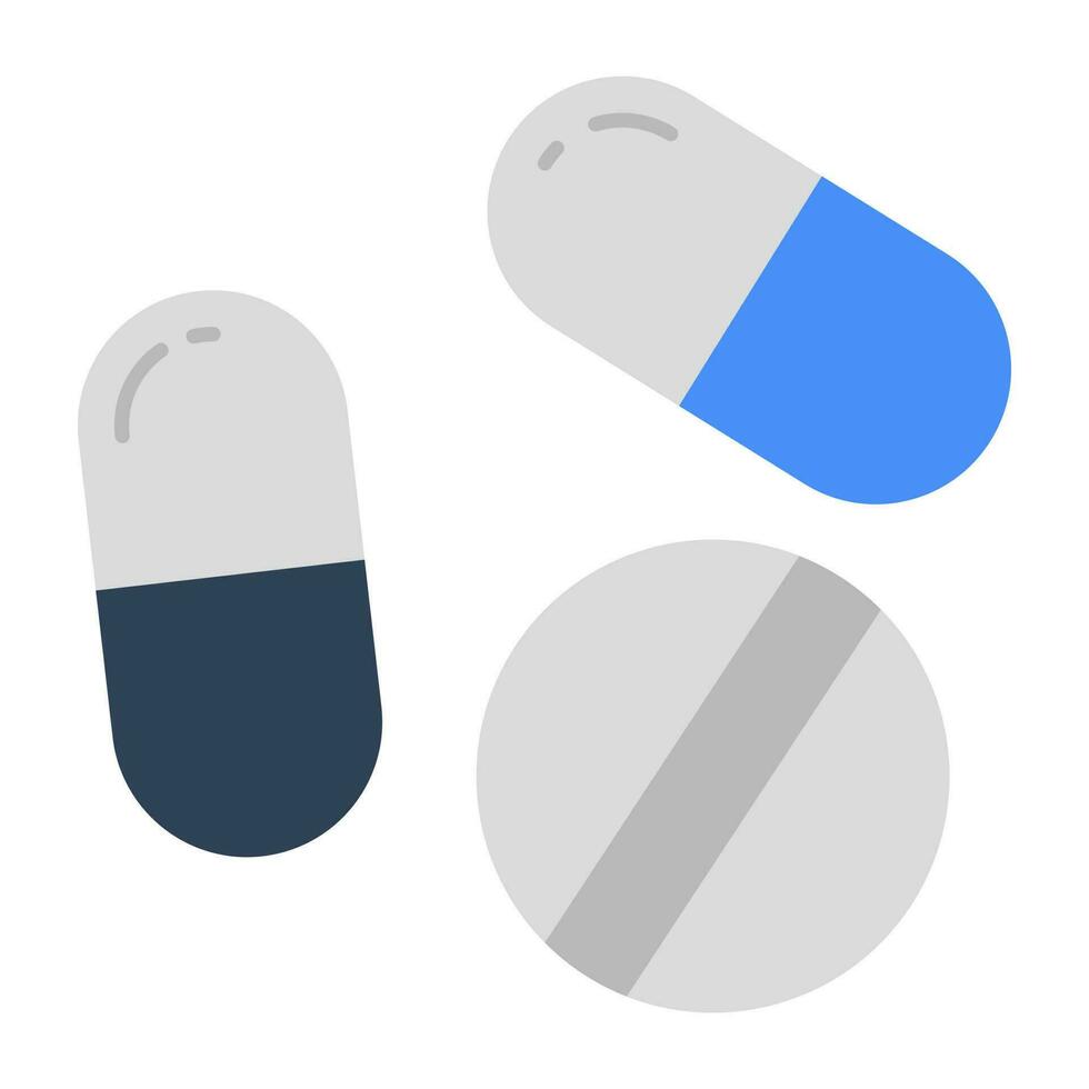 An editable design icon of pills vector