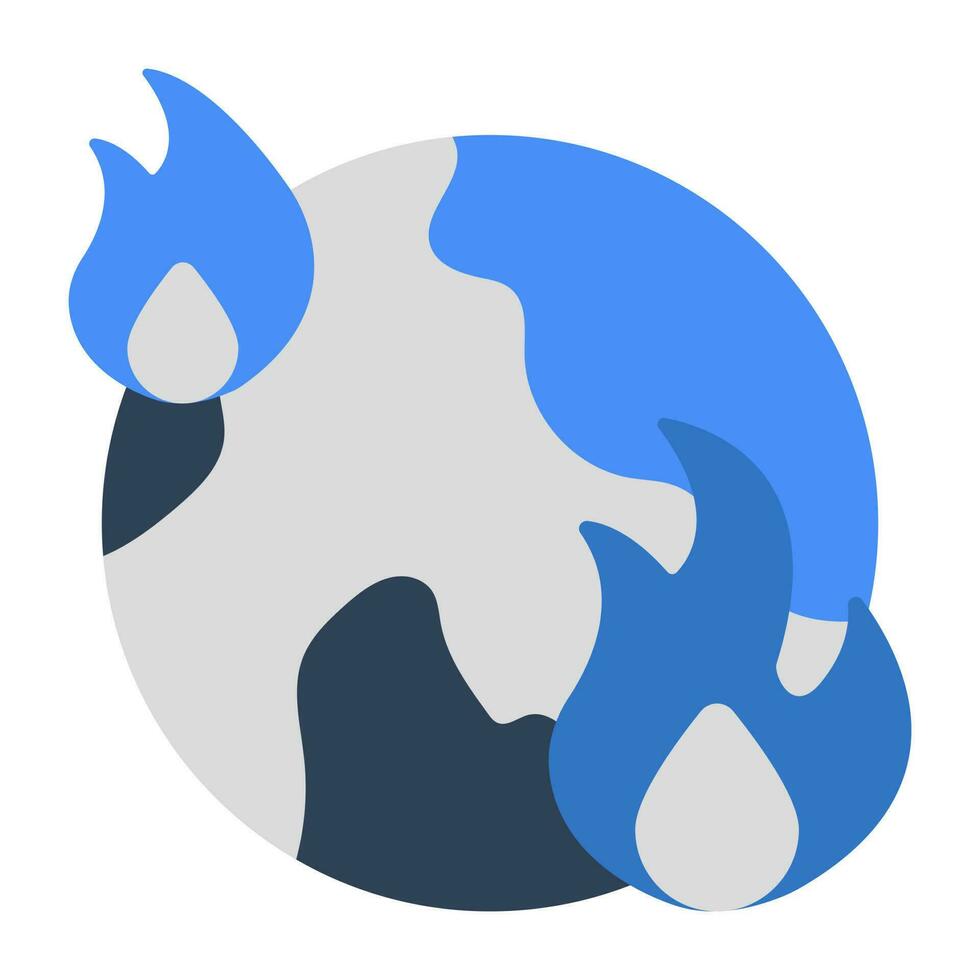 An icon design of global warming vector