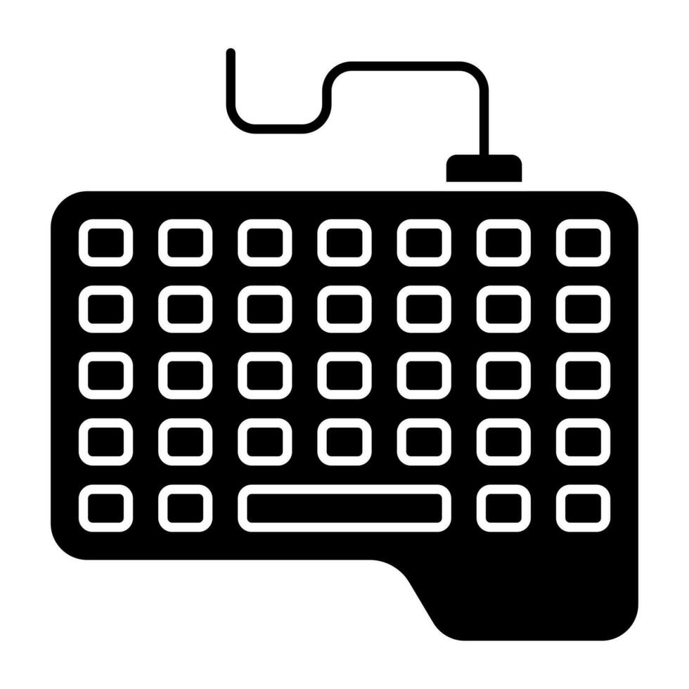 Editable design icon of keyboard vector