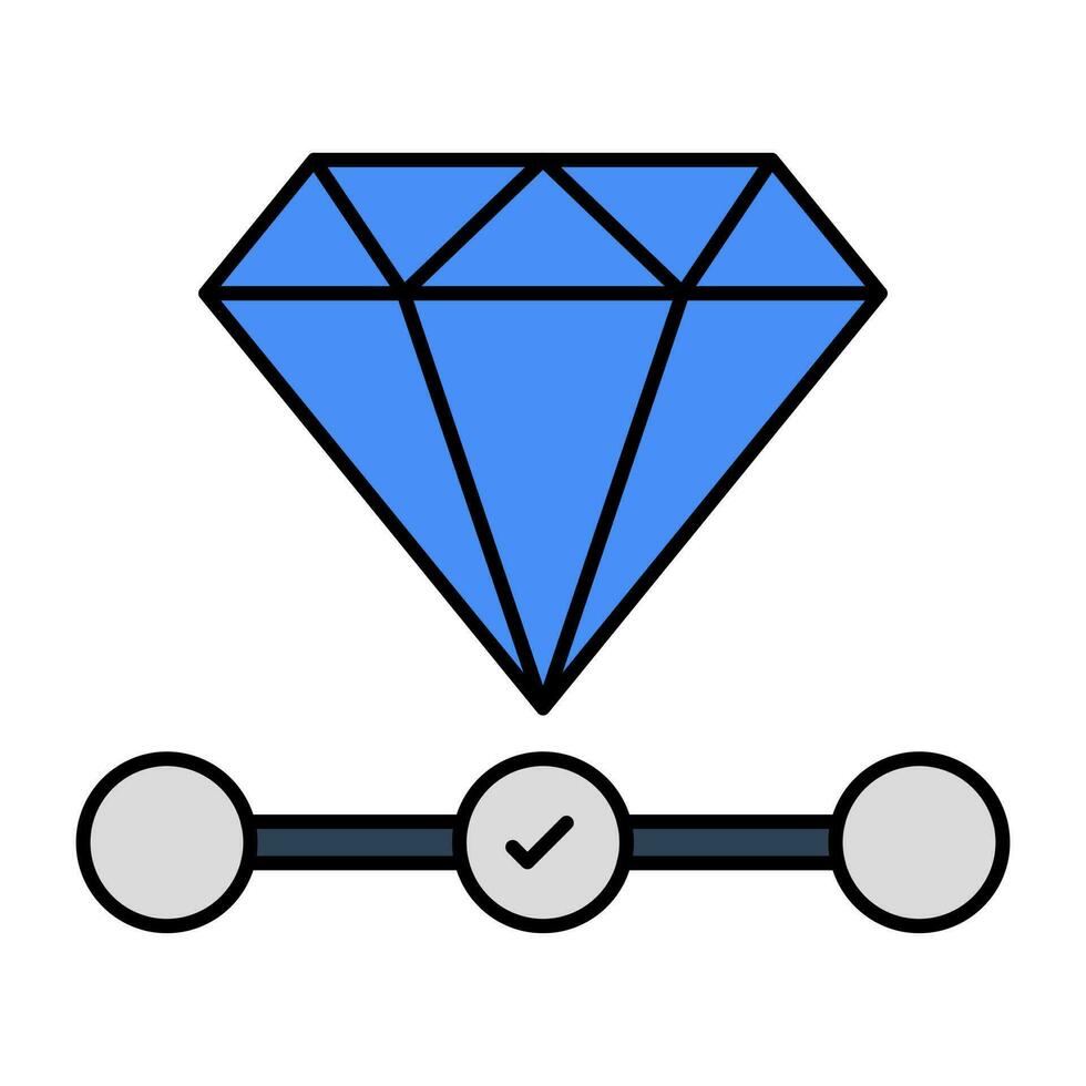 Trend design icon of diamond vector