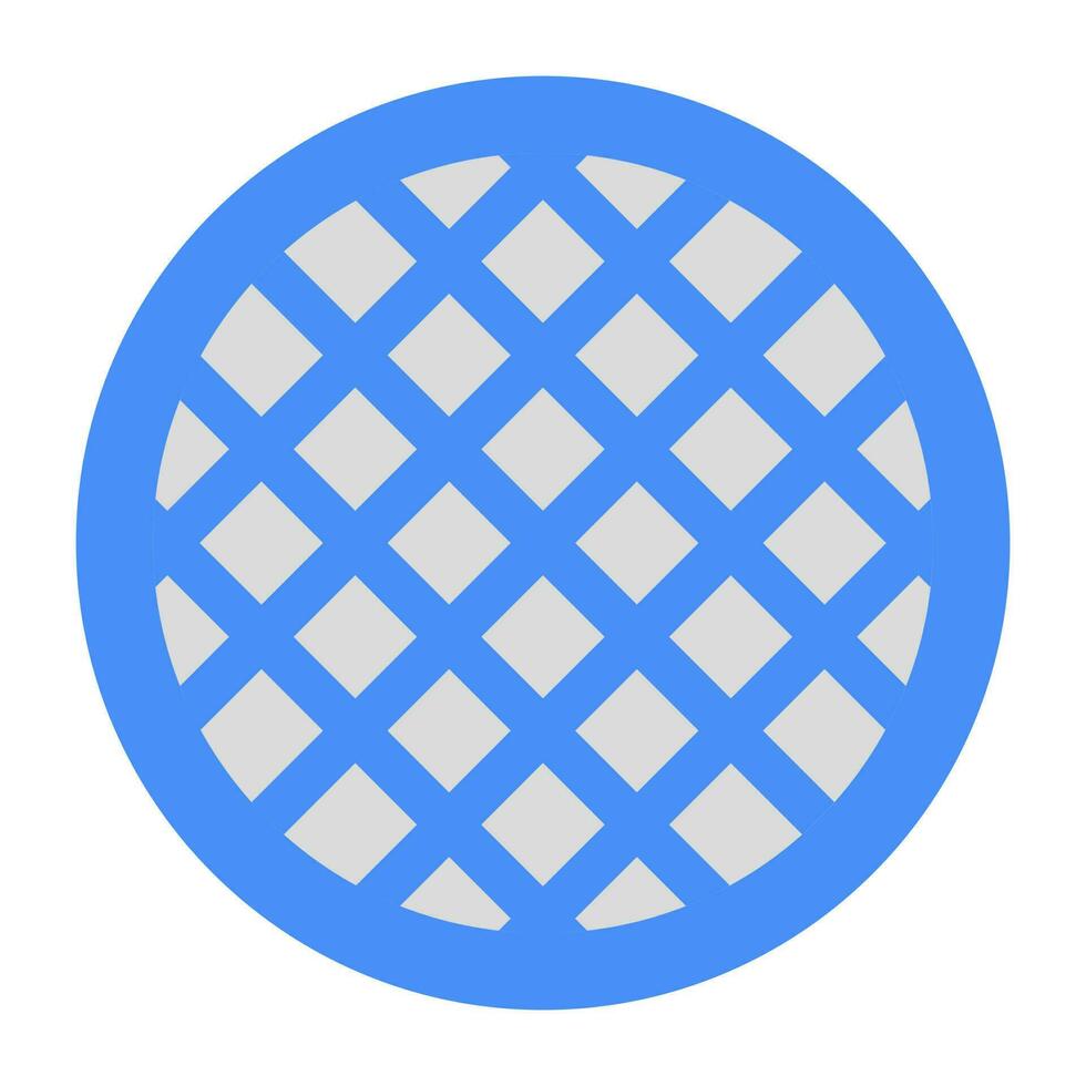 An editable design icon of waffle vector