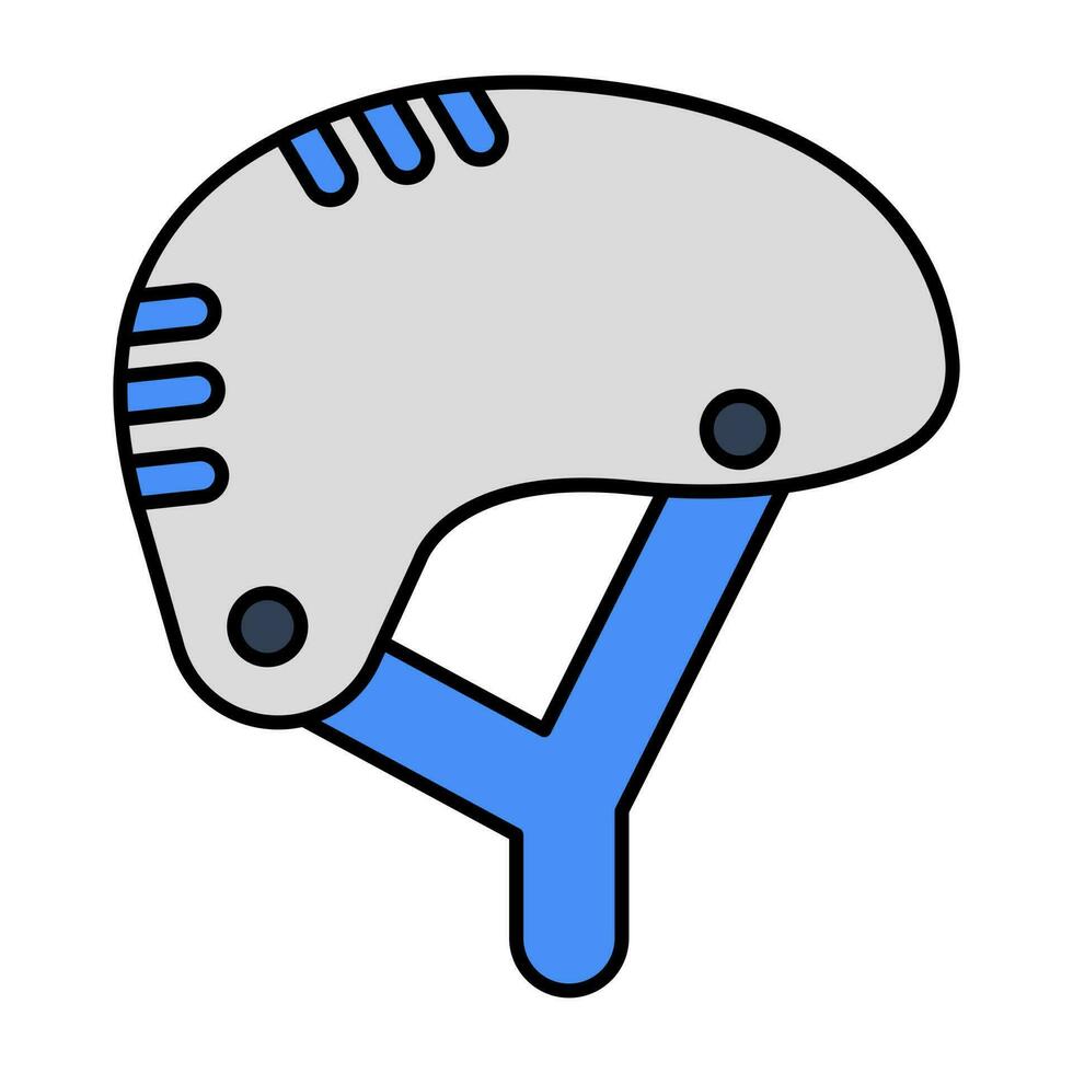 icono de casco deportivo en diseño plano vector