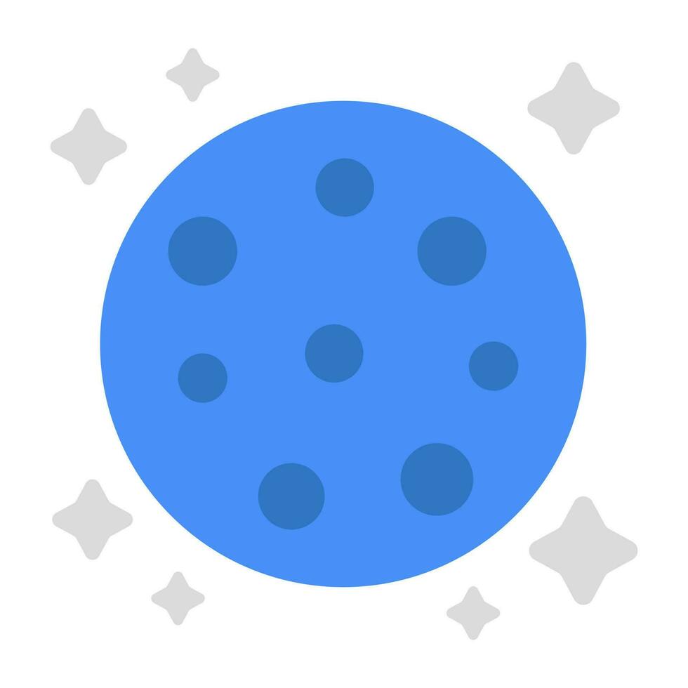 An icon design of full moon vector