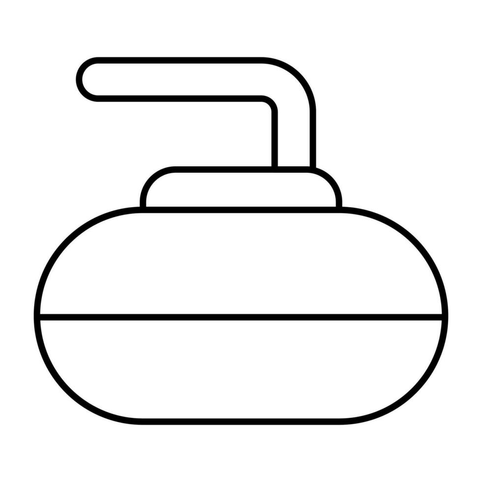 Trendy vector design of curling rock