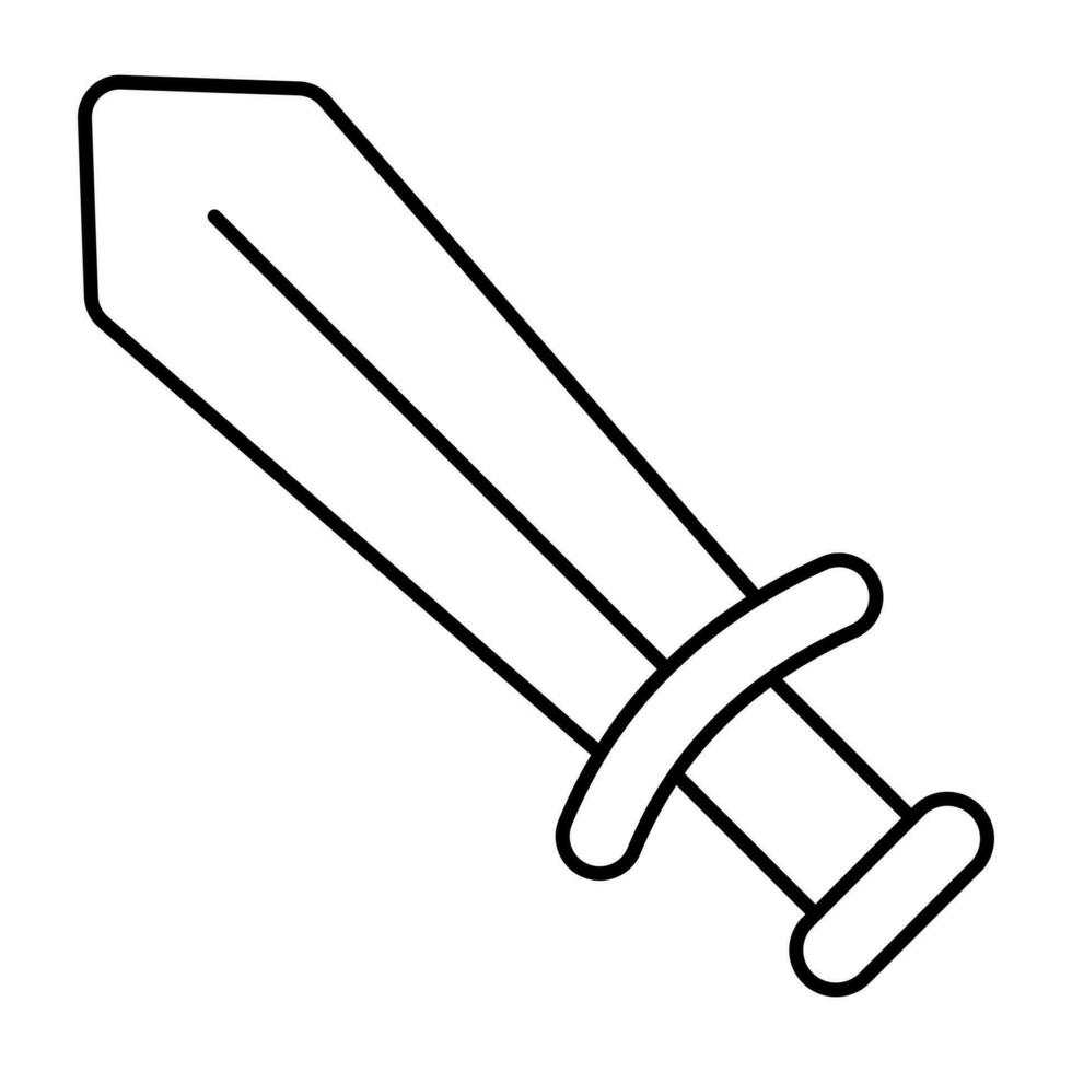 A linear design, icon of sword vector