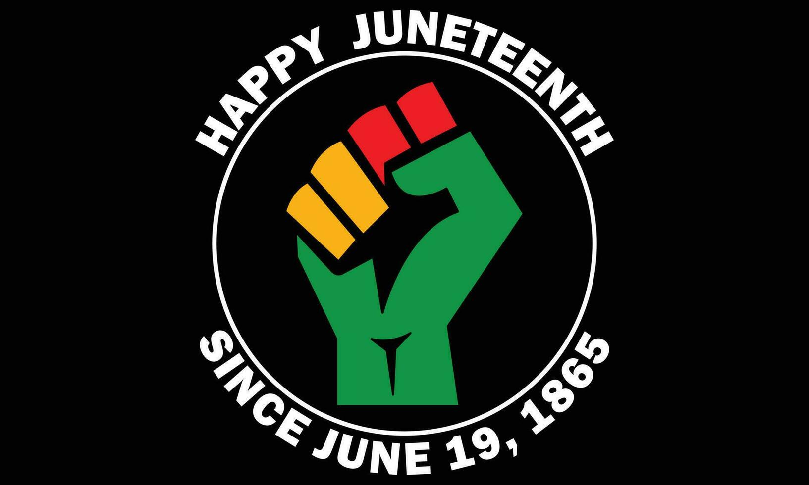 Happy Juneteenth Since June 19, 1865 T-shirt Design Vector - Juneteenth African American Independence Day, June 19. Juneteenth Celebrate Black Freedom Good For T-Shirt, banner, greeting card design