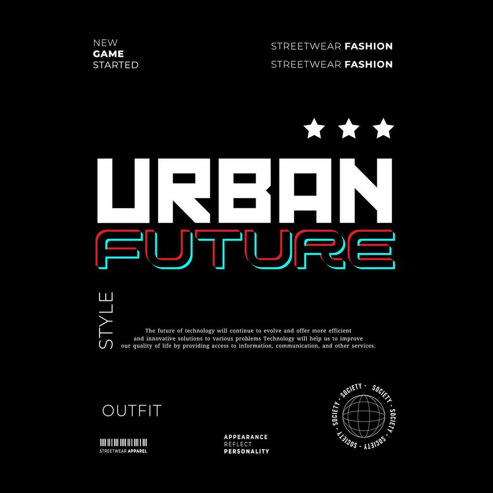 Urban Style Design, Streetwear and Typography. For Screen Printing Designs for T-shirts, Jackets and Sweaters. vector