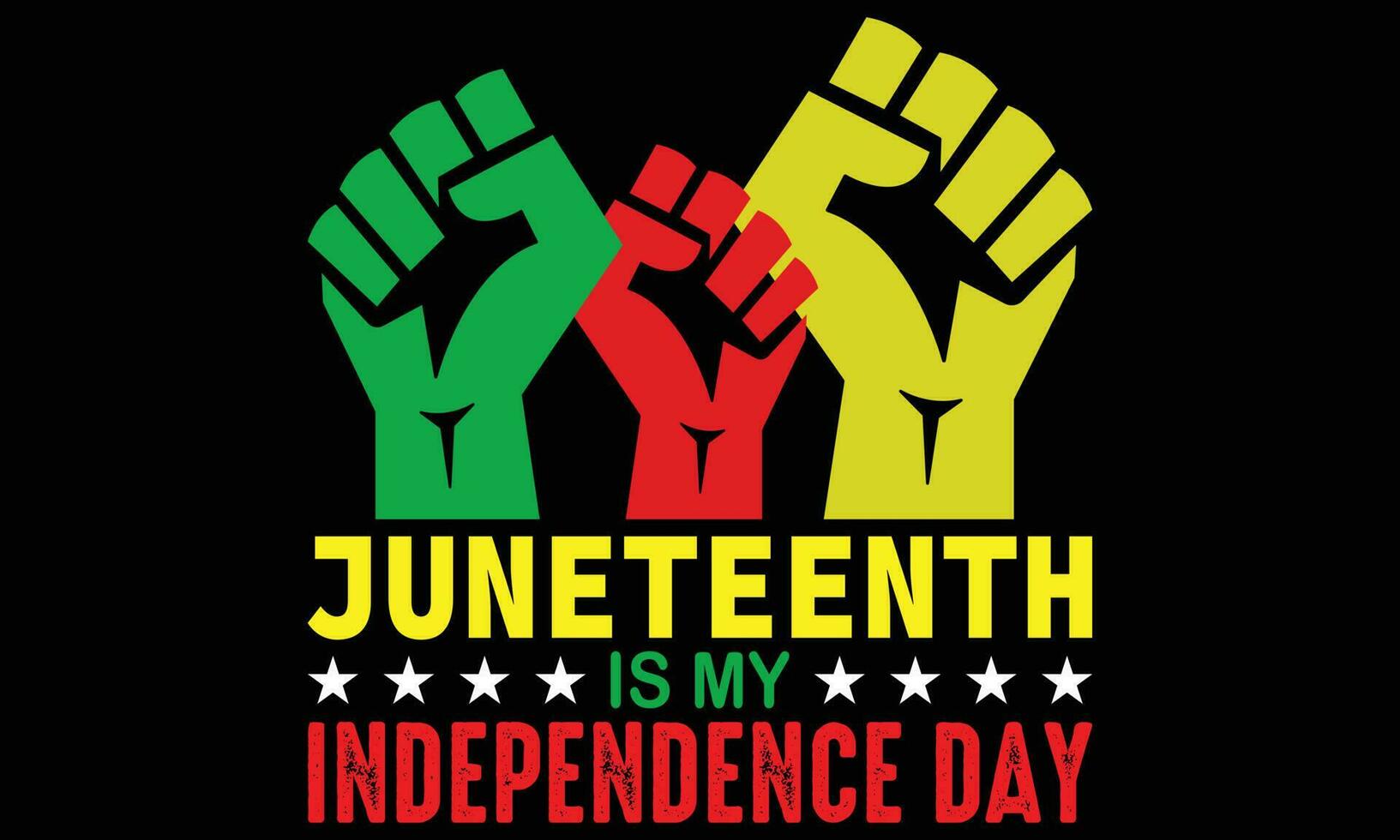 Juneteenth Is My Independence Day T-shirt Design Vector - Juneteenth African American Independence Day, June 19. Juneteenth Celebrate Black Freedom Good For T-Shirt, banner, greeting card design
