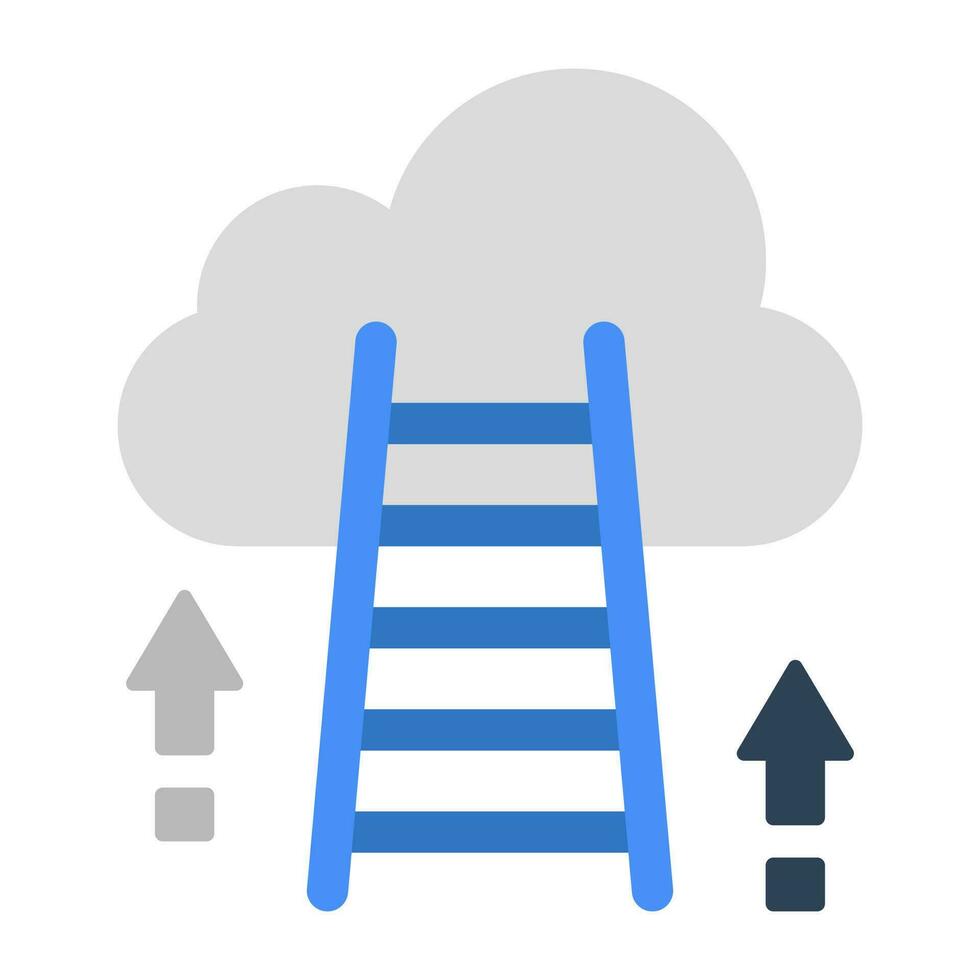 Trendy vector design of cloud path
