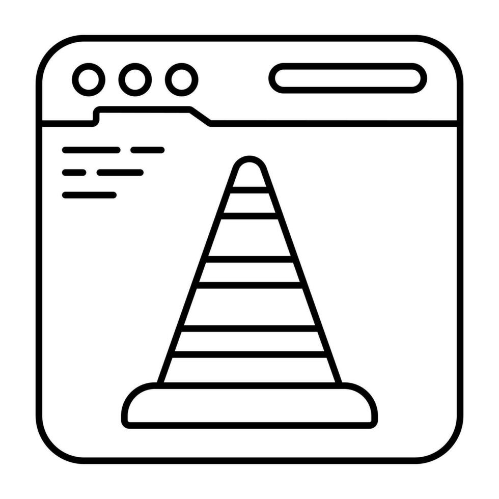 un icono diseño de web construcción vector