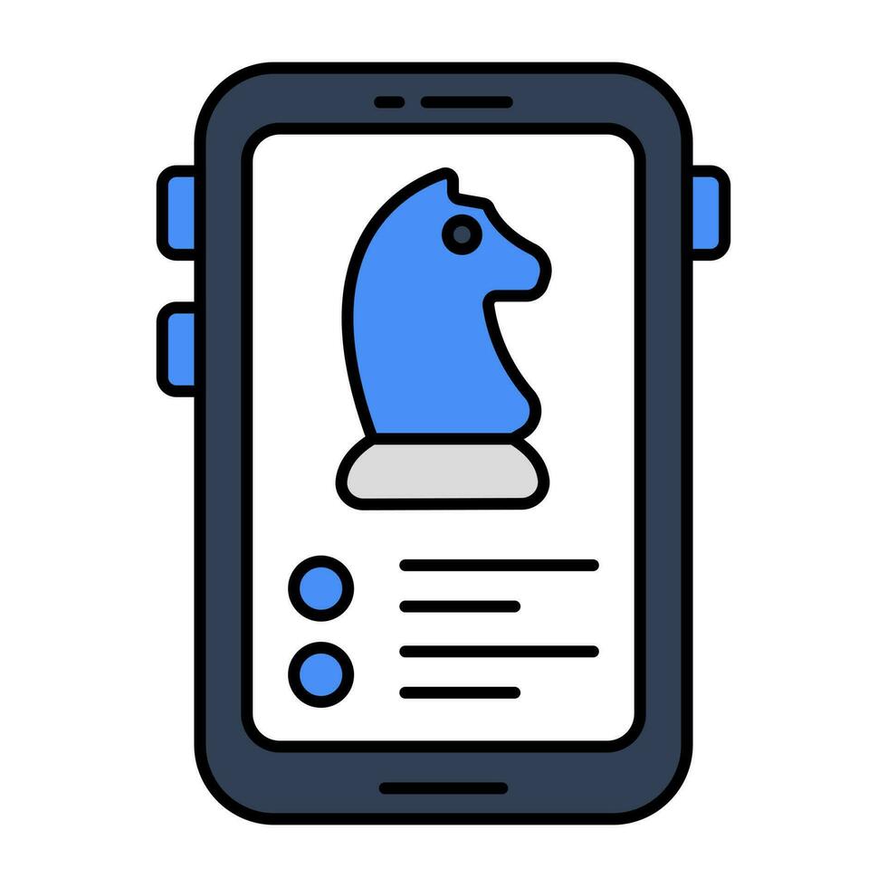 A unique design icon of mobile strategy vector