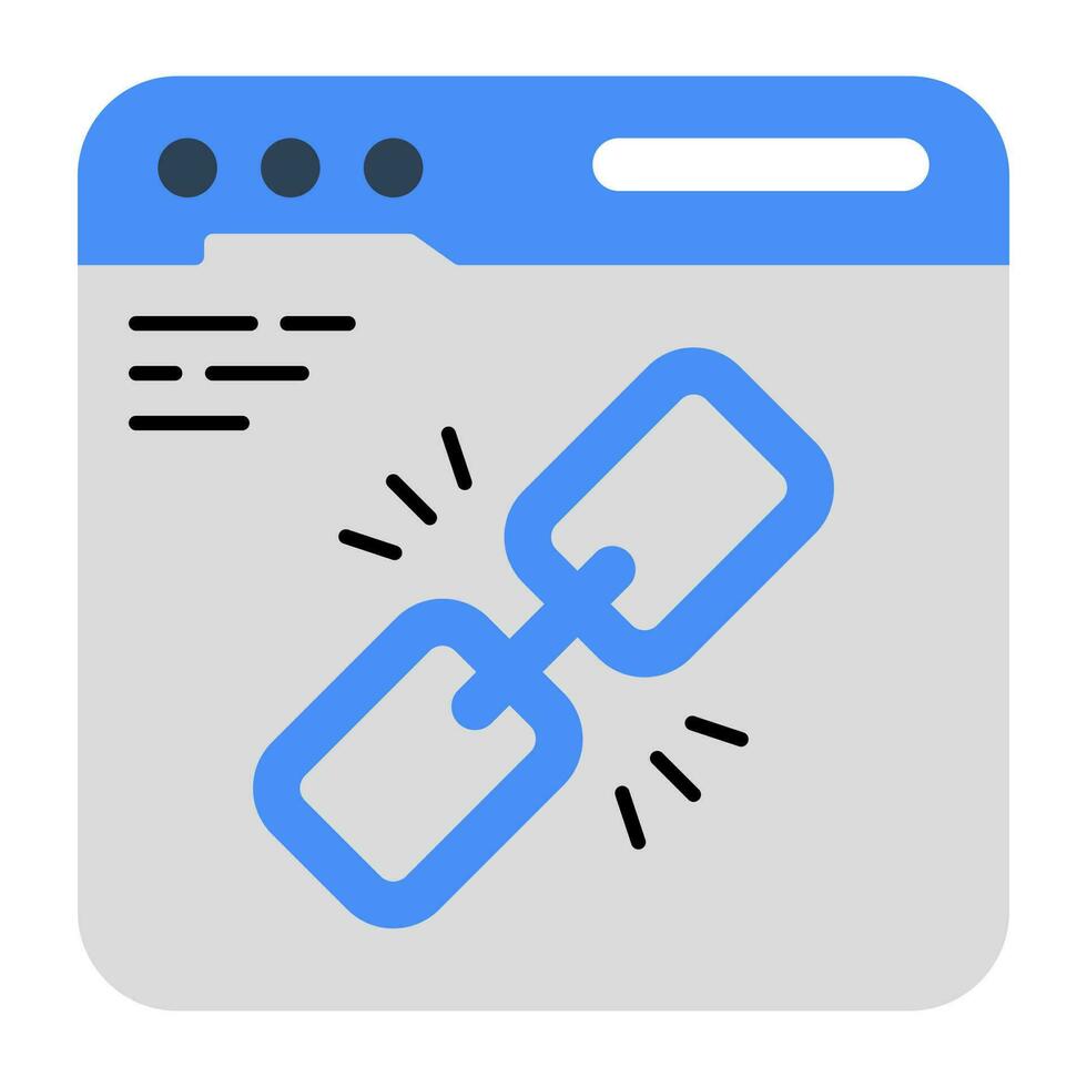 an-icon-design-of-linked-website-vector.