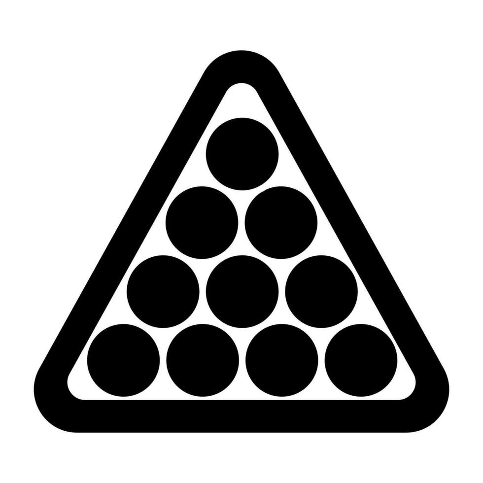 Pool balls icon, solid design of billiard balls vector