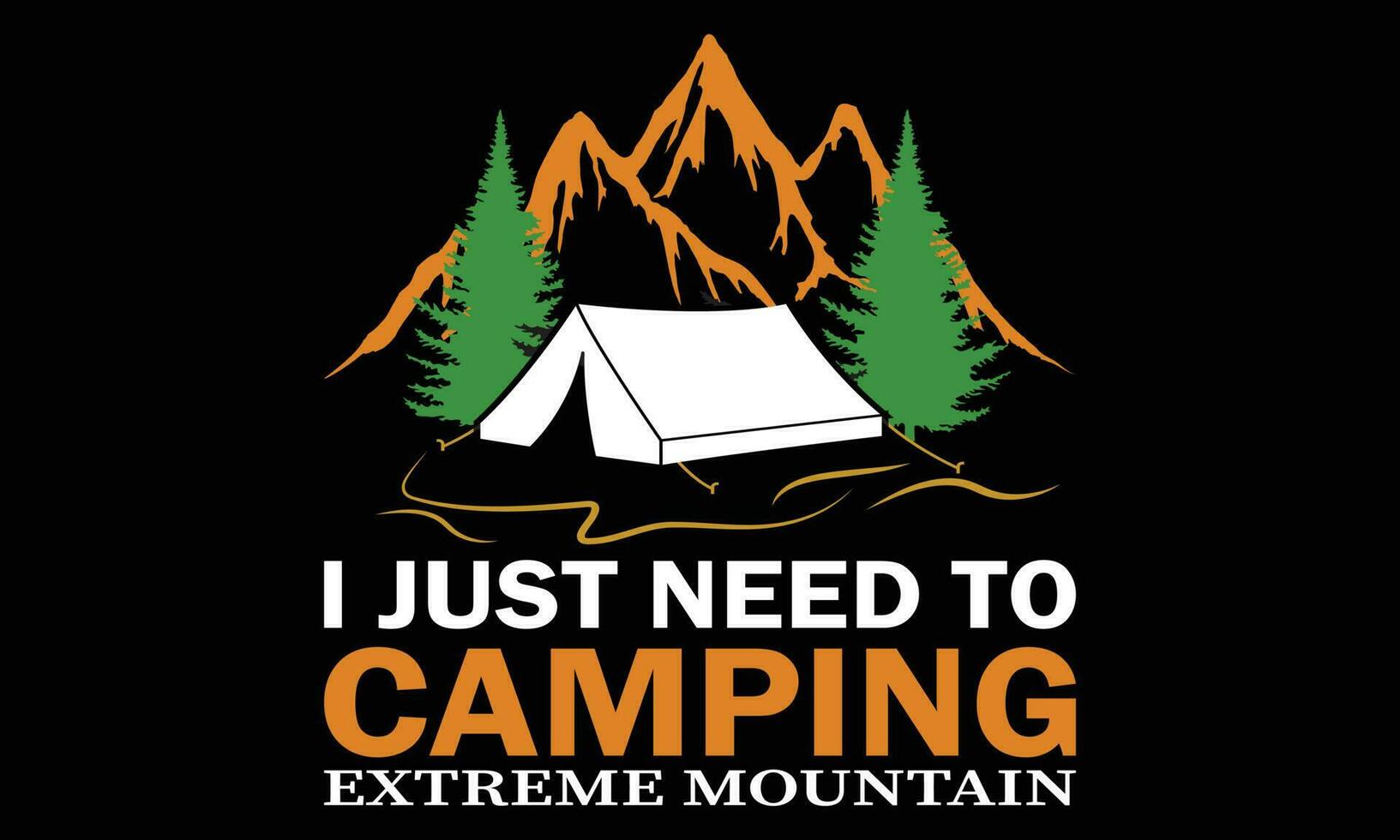 Camping Extreme Mountain T-shirt Design Vector illustration, outdoor adventure . Vector graphics for t shirt prints, posters and other uses.