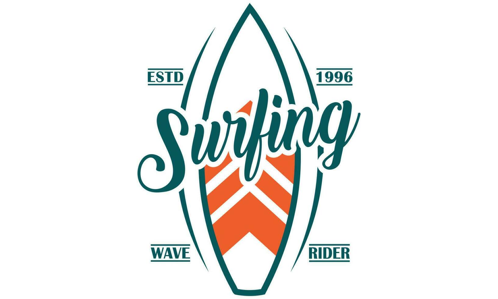 Surfing T-shirt Design Vector Illustration. Surfing T-shirt Design. Typography, T-shirt Graphics, Print, Poster. T-shirt Stock Vector Illustration. Surfing Related Apparel Design.