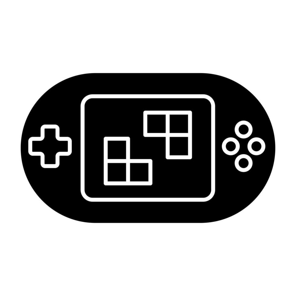 A solid design, icon of game console vector