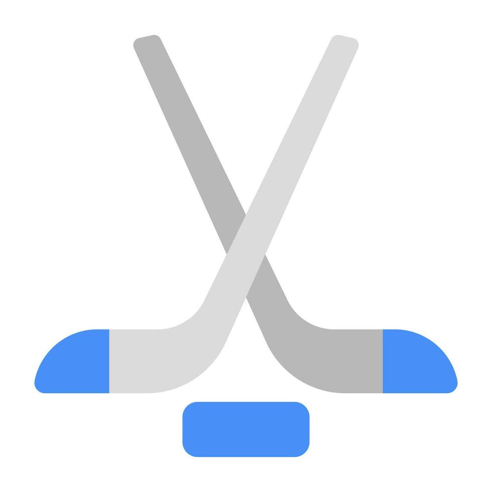 un plano diseño icono de hielo hockey vector