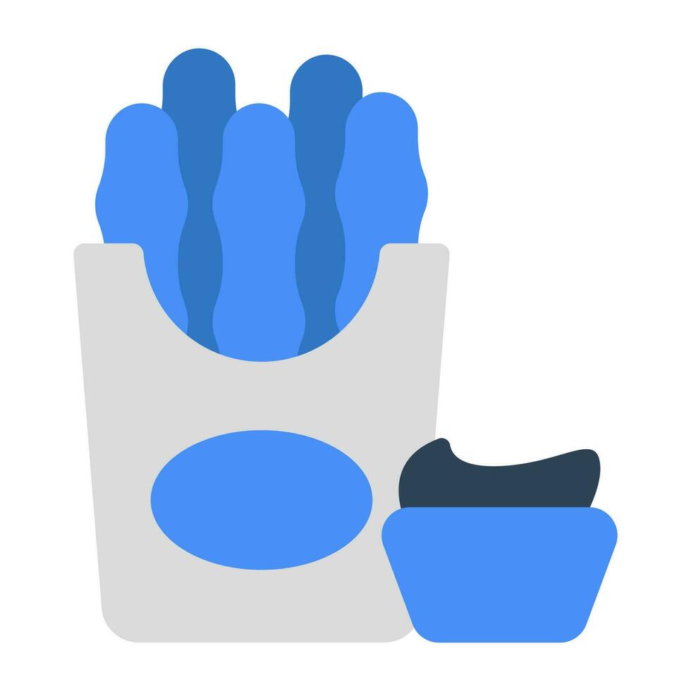 Vector design of fries packet