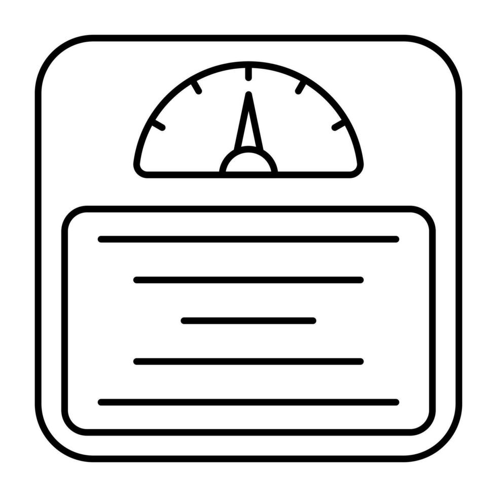 An icon design of weight scale vector