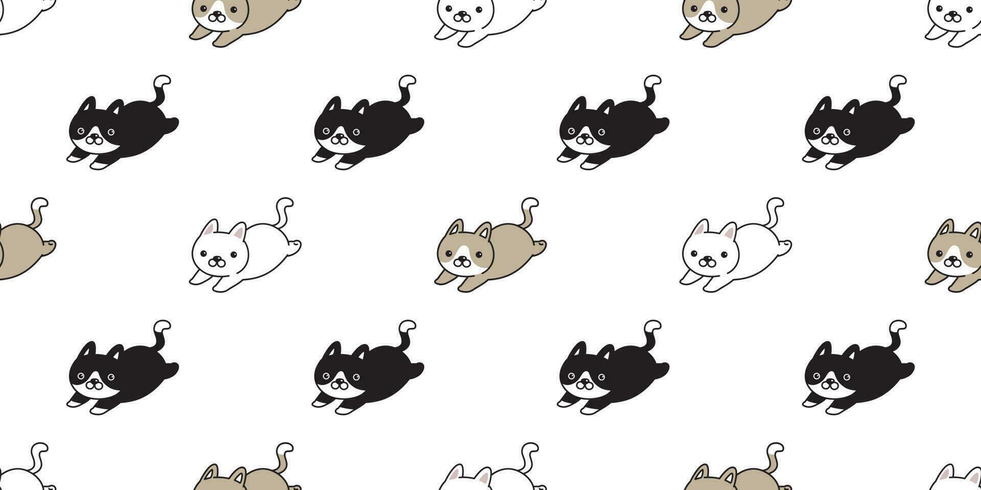 cat Seamless vector Pattern kitten calico breed halloween tile background scarf isolated wallpaper