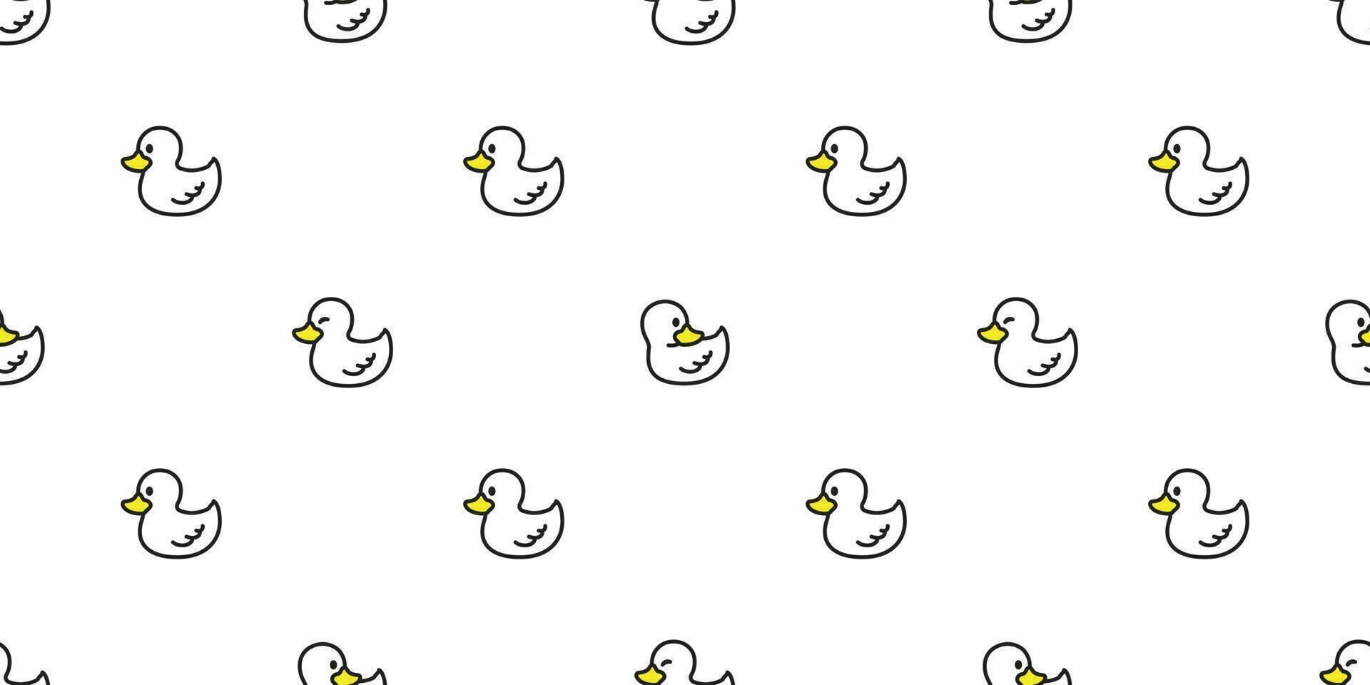 Pato sin costura modelo vector caucho Pato loseta antecedentes repetir fondo de pantalla bufanda aislado ilustración