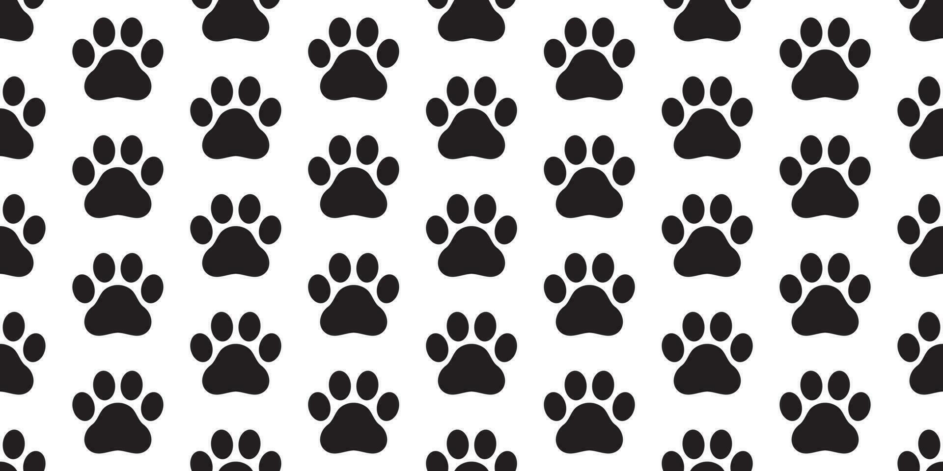 dog paw seamless pattern footprint vector french bulldog tile background repeat wallpaper scarf isolated white