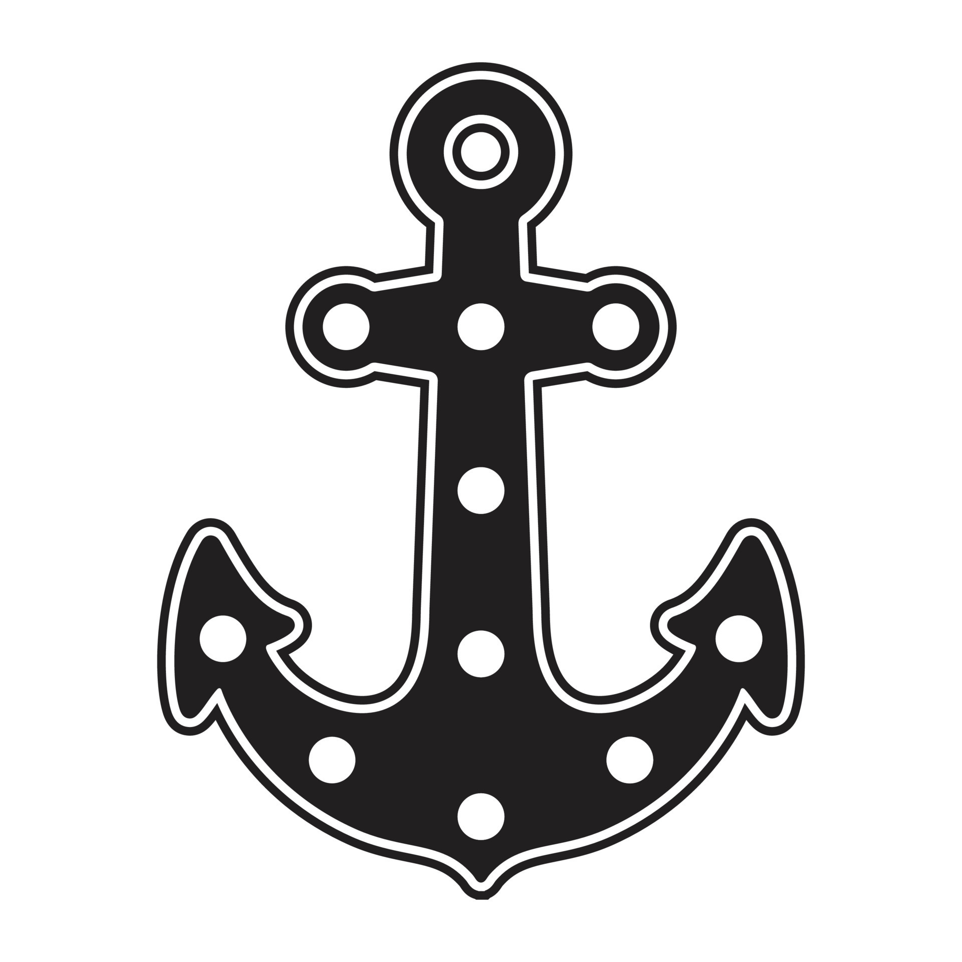 Anchor vector icon logo boat maritime pirate Nautical helm