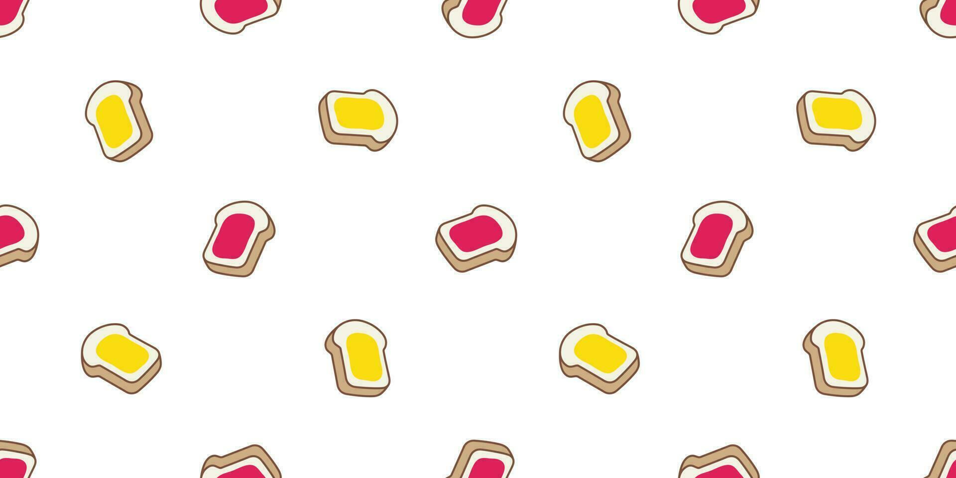 bread seamless pattern vector bake bakery jam food cartoon scarf isolated illustration background wallpaper