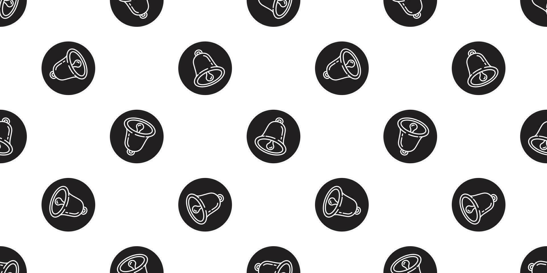 bell Seamless pattern vector christmas ring bell icon Happy new year tile background repeat wallpaper scarf isolated