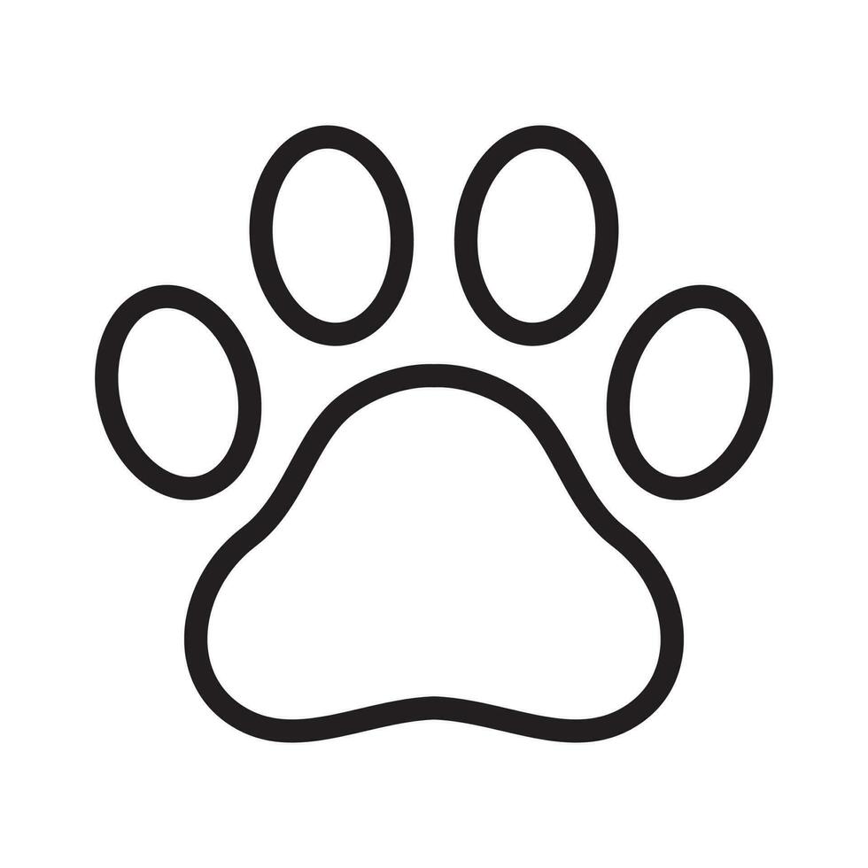 perro pata vector huella icono logo símbolo gráfico dibujos animados ilustración francés buldog oso gato