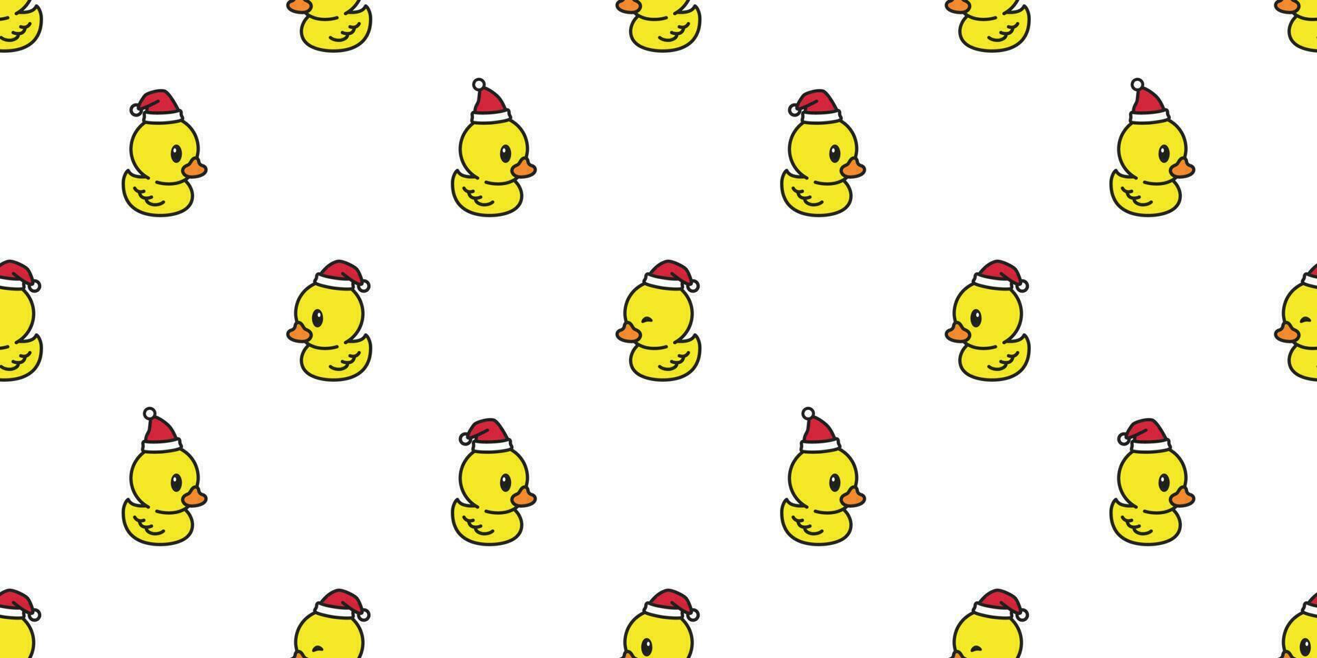 Pato sin costura modelo vector Navidad caucho cariño icono logo dibujos animados ilustración pájaro granja repetir fondo de pantalla loseta antecedentes regalo envolver amarillo