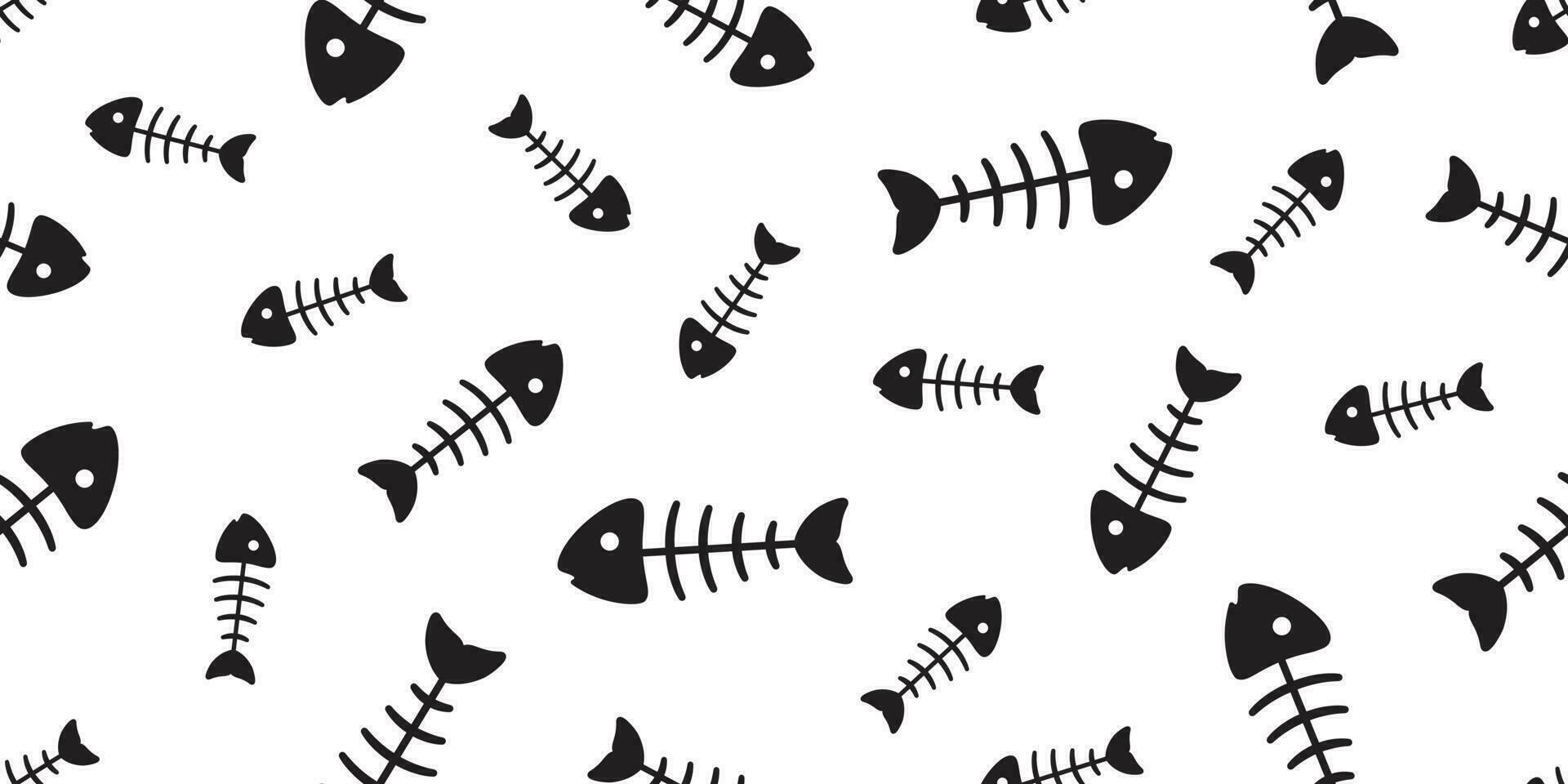 fish bone seamless pattern vector tuna salmon dolphin shark ocean sea tropical scarf isolated tile background repeat wallpaper