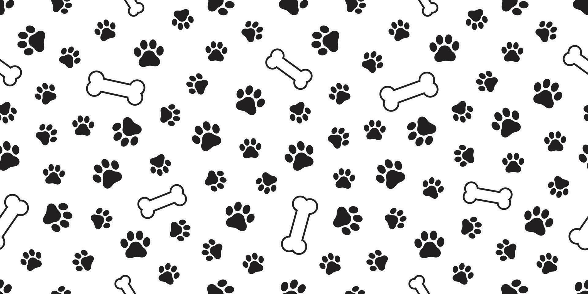 dog paw seamless pattern vector french bulldog dog bone tile background scarf isolated wallpaper repeat