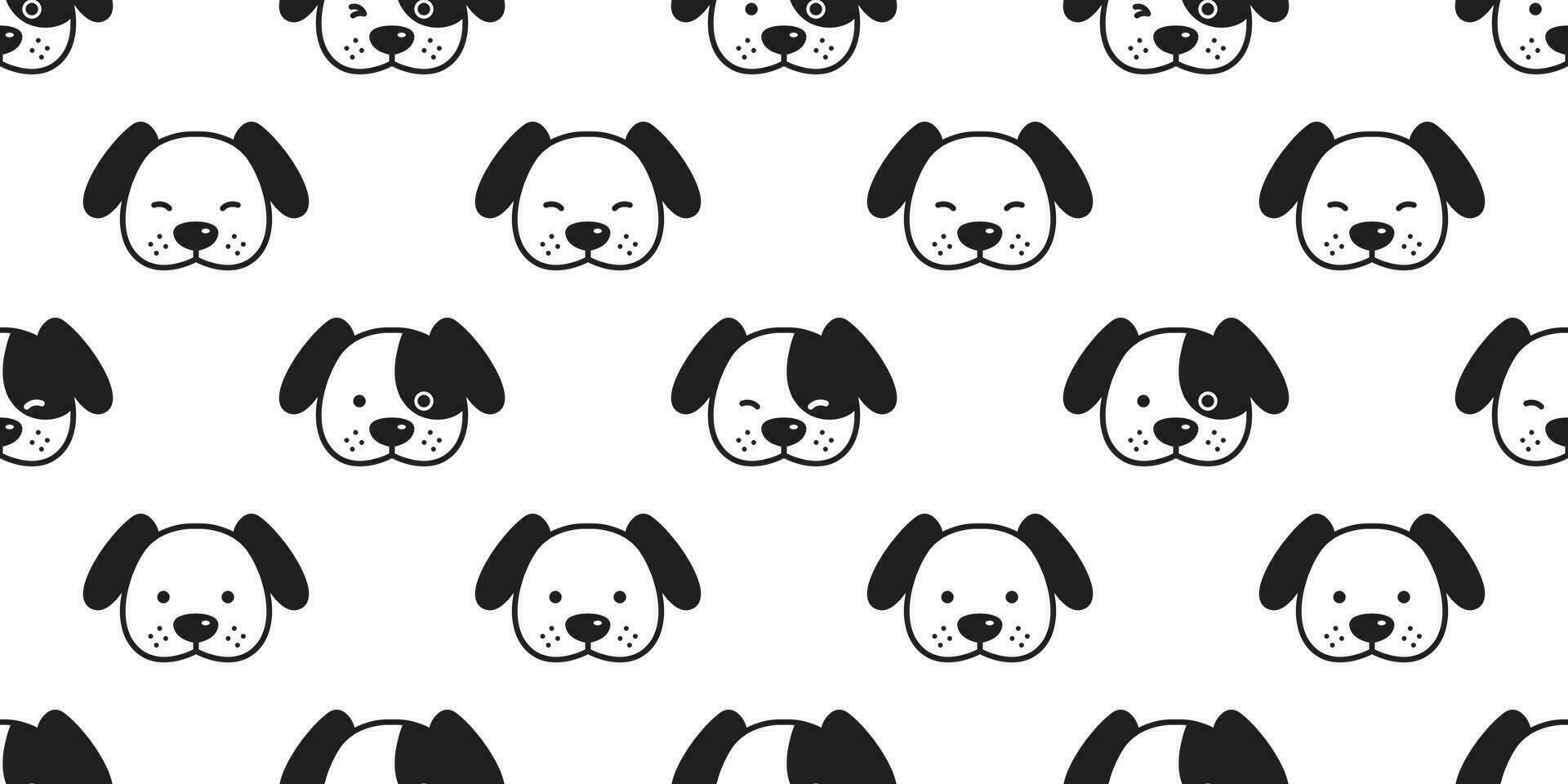 Dog seamless pattern Dachshund vector puppy head french bulldog scarf isolated cartoon illustration repeat wallpaper tile background