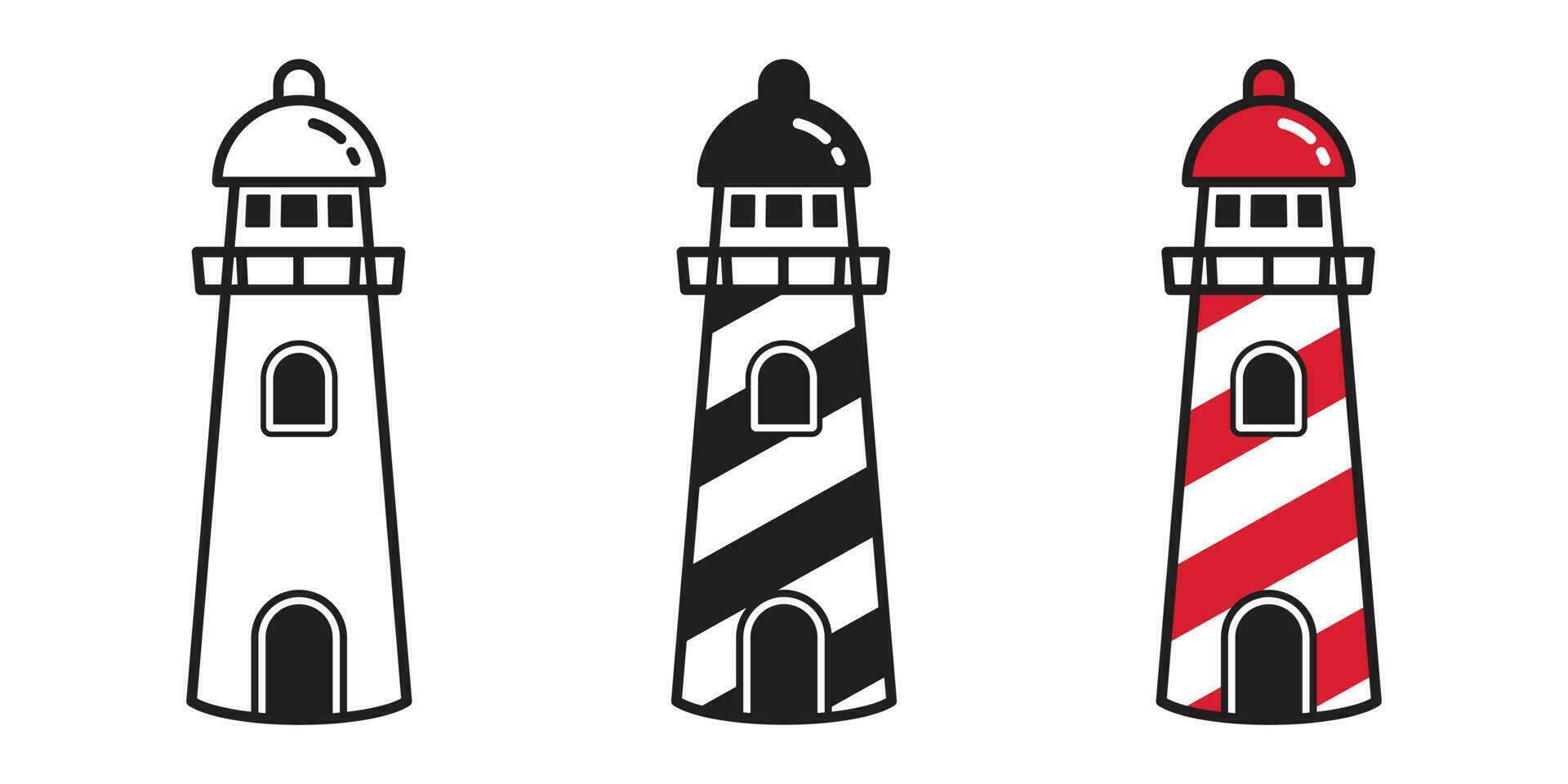 lighthouse vector logo icon anchor helm boat maritime Nautical tropical beach illustration graphic
